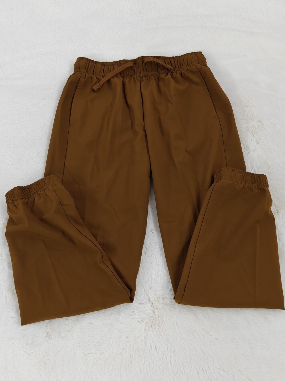 Casual Drawstring Pants L(10-12) Brown